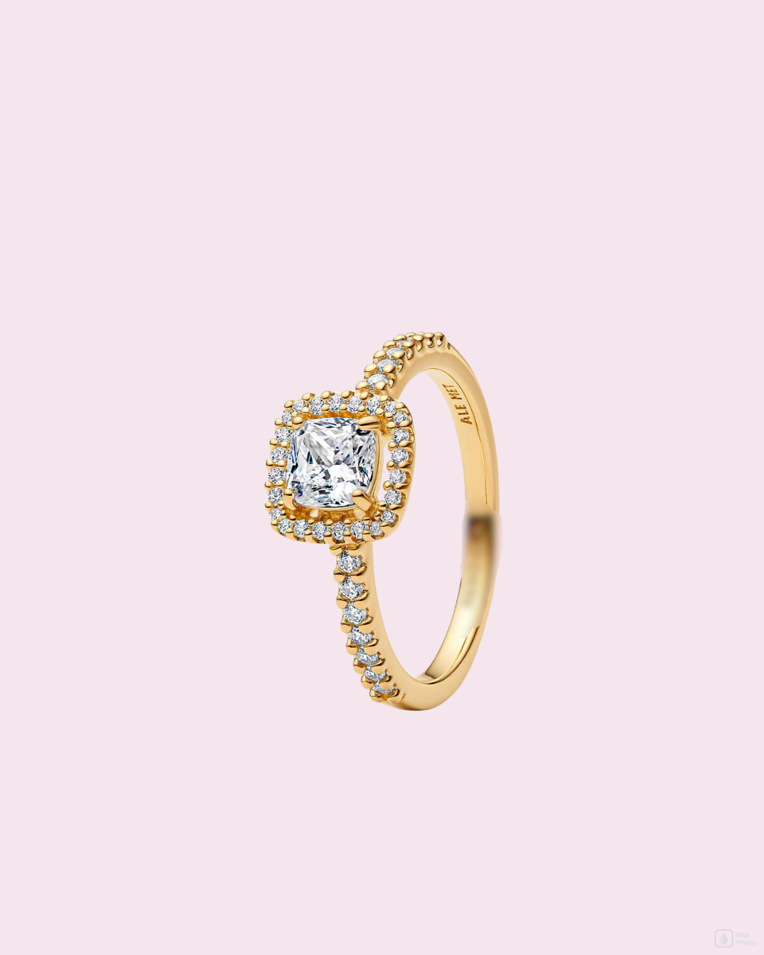 Gold Square Shaped Ring