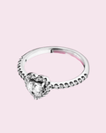 Silver Heart Shaped Ring