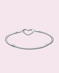 Heart Shaped Clasp Charm Bracelet