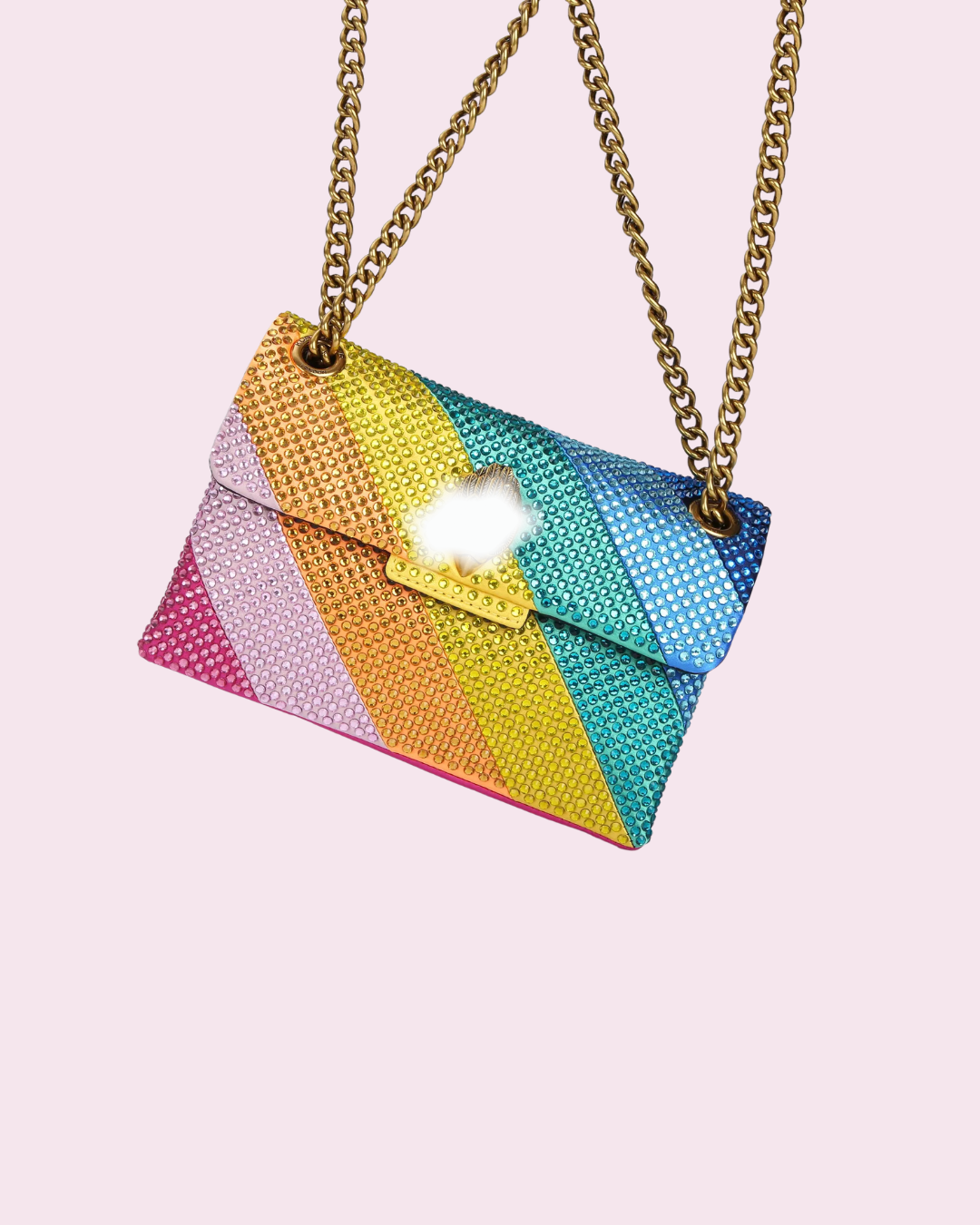 Rainbow Jeweled Crossbody Bag