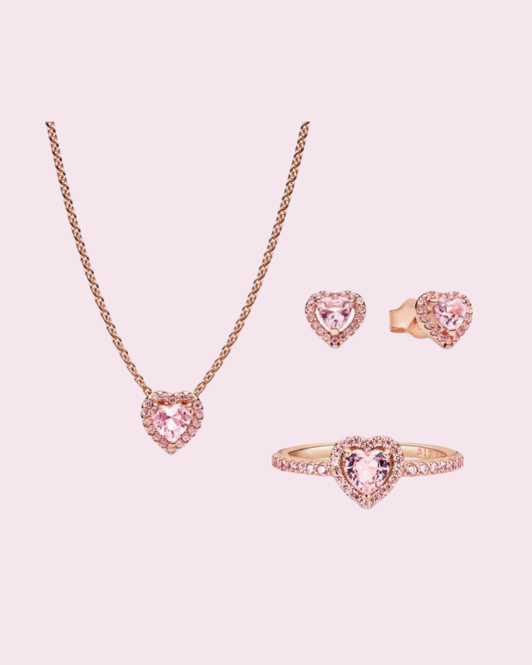 Rose Gold Heart Shaped Gift Set
