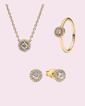 Gold Round Diamond Gift Set